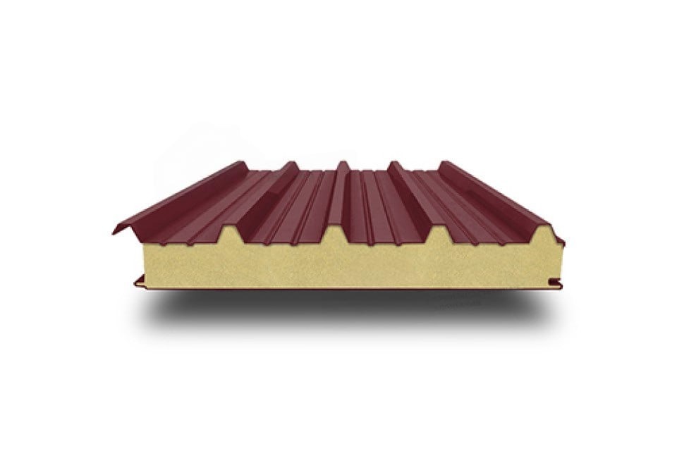 Кровельная сэндвич-панель с пенополистиролом, 1200х20 мм, 0.5/0.5, Viking