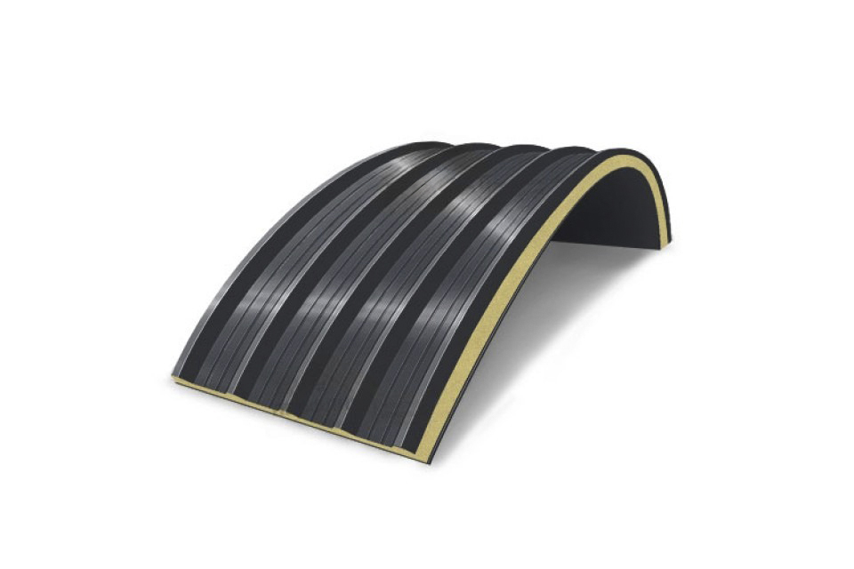 Арочная сэндвич-панель с пенополистиролом, 1200х120 мм, 0.5/0.5, Полиуретан матовый